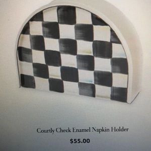 MacKenzie-Child’s courtly enamel napkin holder